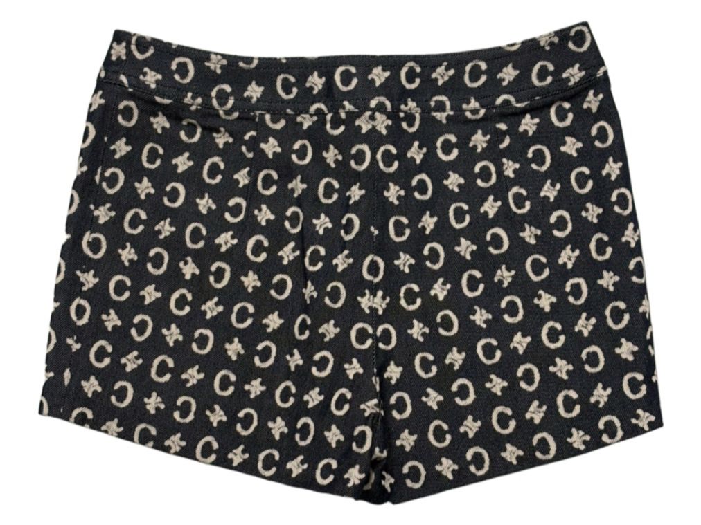 Celine Pantaloni: Celine Mini Shorts Grösse 34 denim schwarz Monogram – Nuovo (secondo la descrizione) da Regensdorf venduto da secondchancefashion 1
