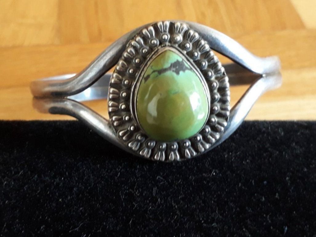 Bracciali & Braccialetti: Silber Armreif mit echtem Türkis – Nuovo (secondo la descrizione) da Zürich venduto da Gillheri