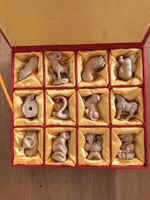 Chinesisches Tierkreiszeichen Figuren Set Holz