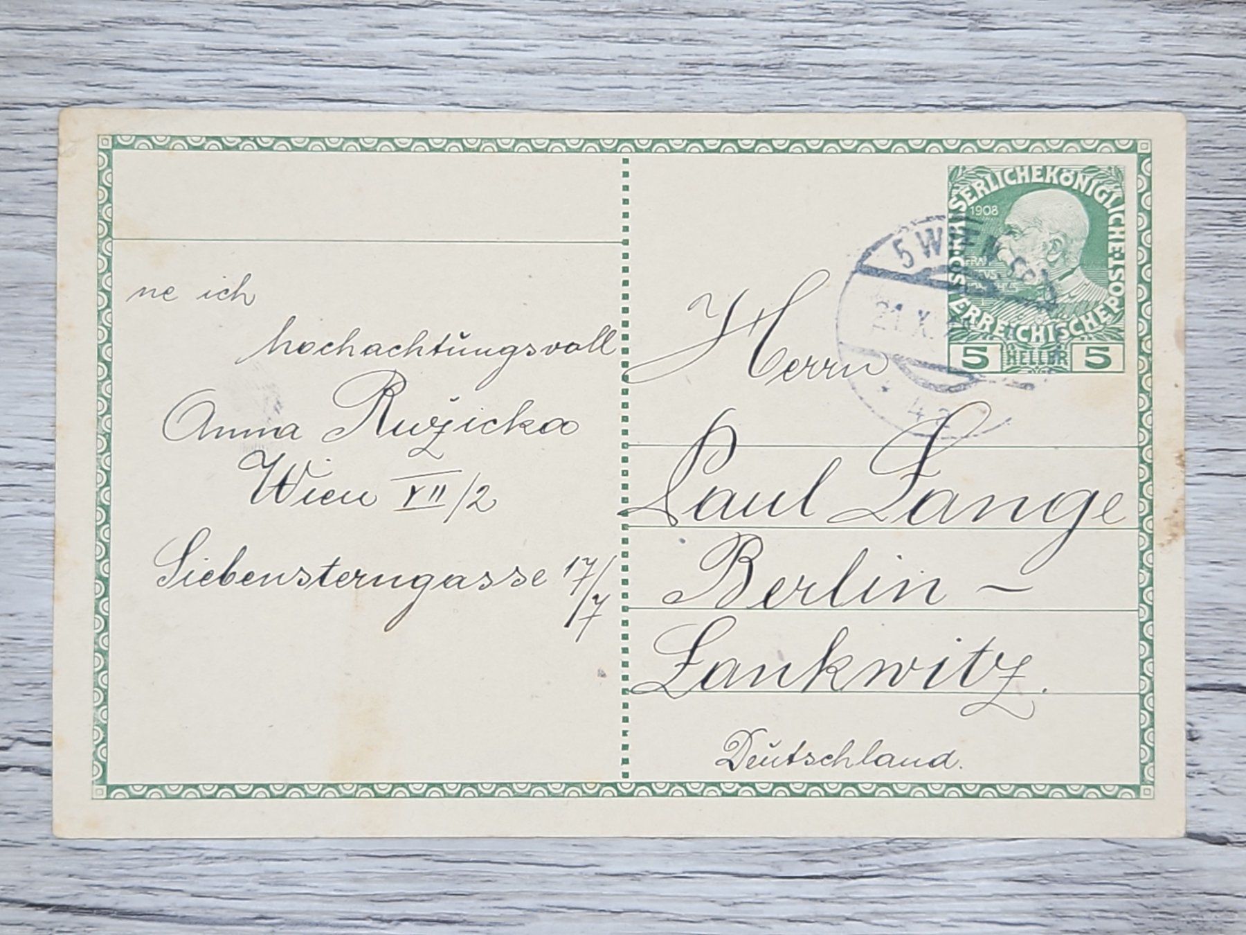 Tutti i francobolli: CL16 Carte Postale + Timbre Autriche 1915 – Usato da Cousset venduto da Patrick_Collections