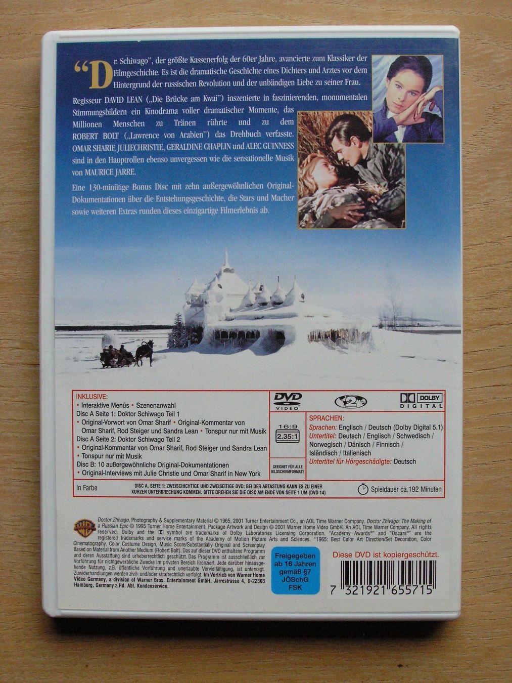 Tutti i DVDs: Doktor Schiwago (1965) – Usato da Zuzwil SG venduto da vette13 1