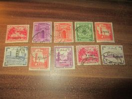 10 Stk. Briefmarken Pakistan ca. 1950er Jahren