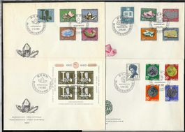 1960-1962, 4 illustrierte FDC ohne Adresse (15804)