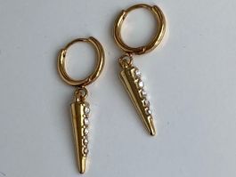 18KGP Zirconia Kreolen Ohrringe