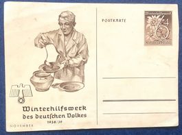 1938 Deutsches Reich Winterhilfswerk Postkarte