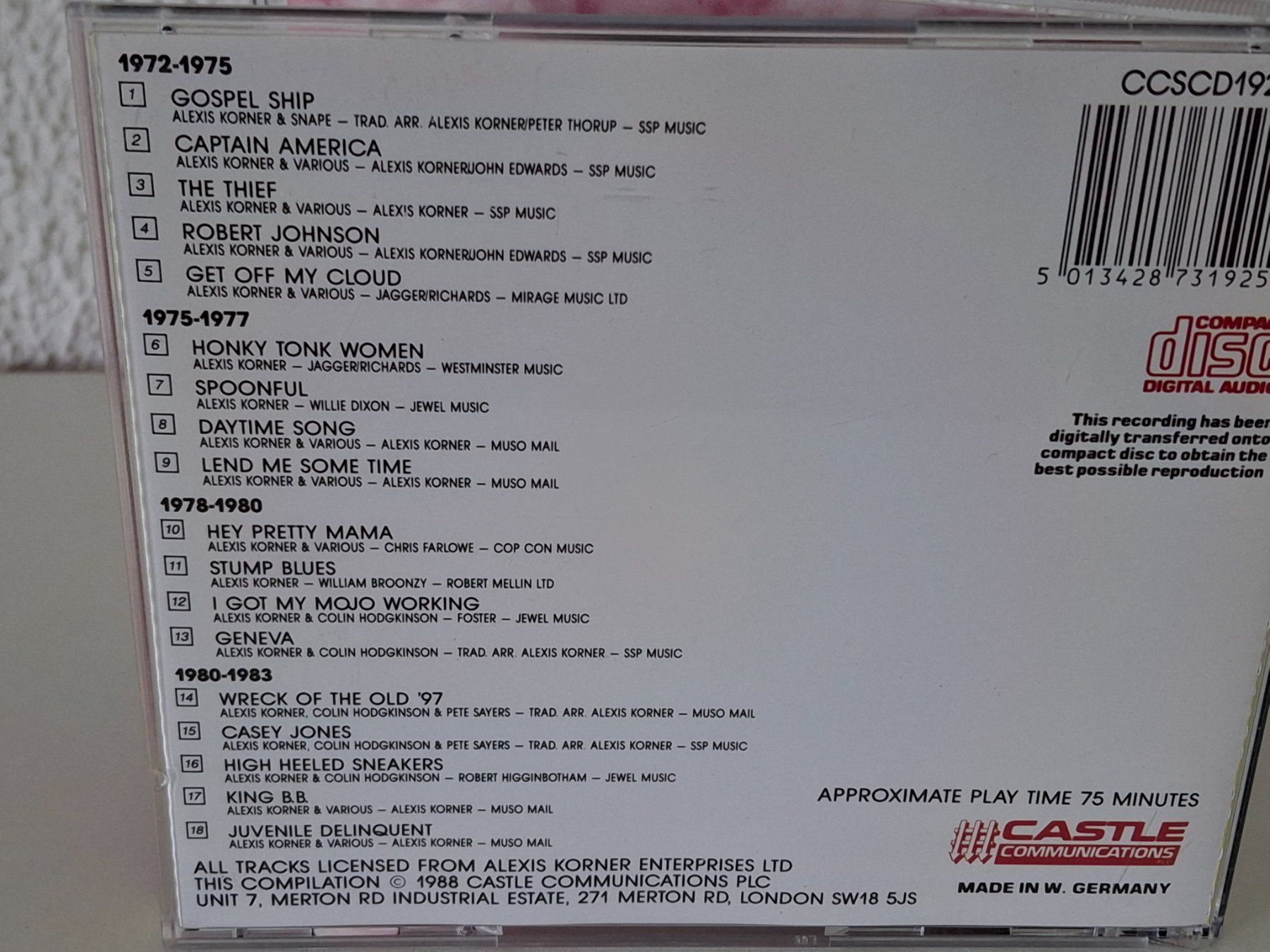 CD: CD Alexis Korner - The Collector Series - – Usato da Aarberg venduto da Jackup1 1