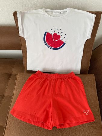Mädchen T-Shirts und Shorts, SARABANDA, Gr, 110, 5-jährig