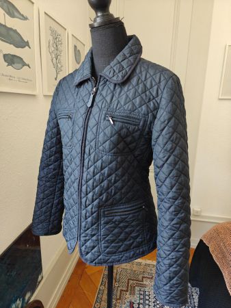 Hobbs UK quilted midseason jacket navy royal blue 38