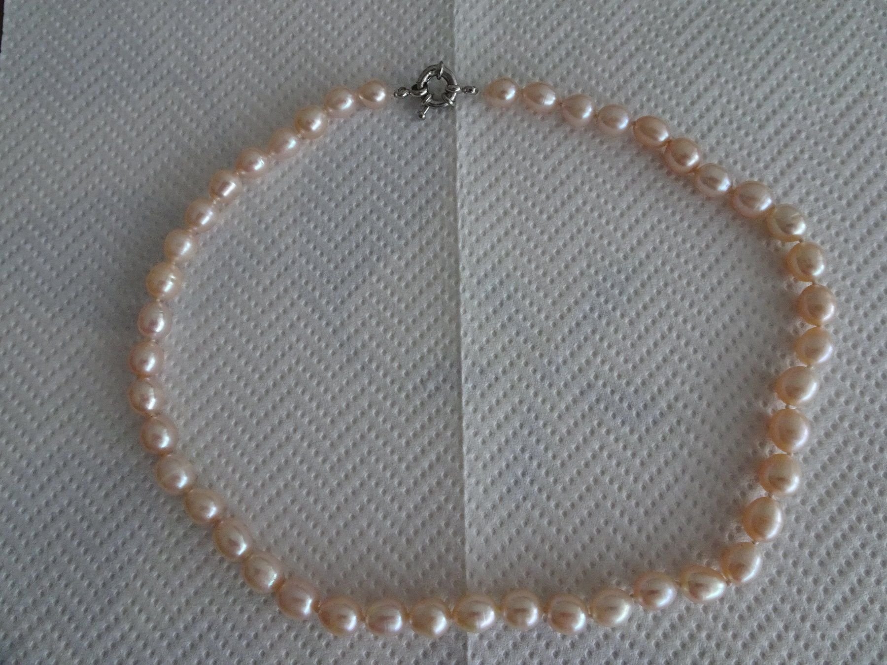 Catenine: Süsswasserperlen weiss-rosé  47 cm – Nuovo (secondo la descrizione) da Birr venduto da habicht414 2