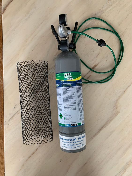 JBL ProFlora CO2 Mehrwegflasche – 2000 G, Silber, Für Aquarien-Pflanzen