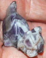 Deko – Heilsteine F-505 – Katze – Amethyst – 3x3cm