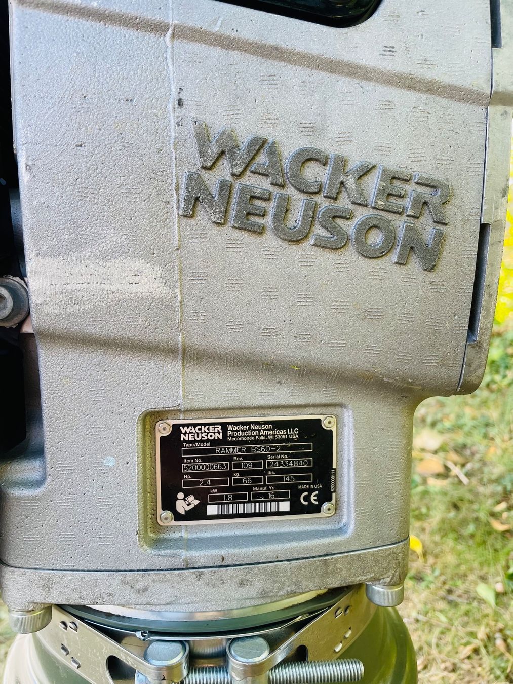 Wacker Neuson Escavatori: Grabenstampfer Wacker Neuson BS 60-2 – Usato da Dietikon venduto da L.L_GmbH 8