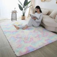 NEU ✅Großer Flauschiger Teppich Wohnzimmer Rainbow 120x160