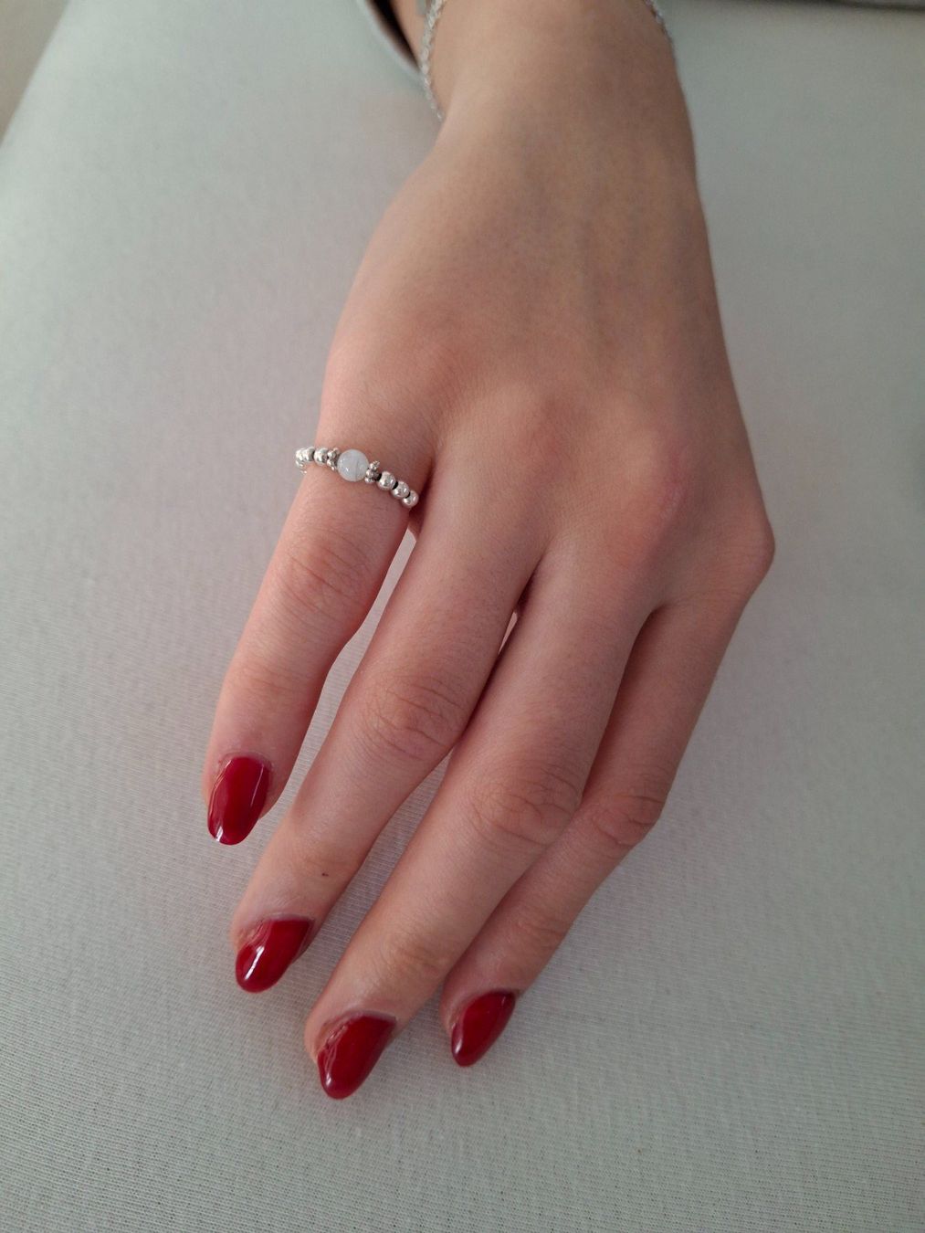 Anelli: Fingerring 925 Silber mit Edelstein Morganit – Nuovo e nell'imballaggio originale da Walterswil SO venduto da Mama_noel