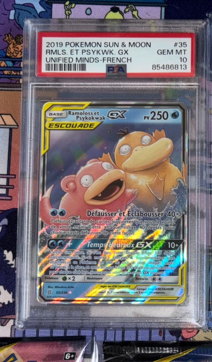 Pokémon Sammelbilder & Trading cards: Ramoloss et Psykokwak GX PSA 10 FR – Neu und originalverpackt aus Puplinge von Collection_Pokepi
