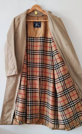 BURBERRY Mantel Trenchcoat Gehrock+Novacheck Wool Futter 42
