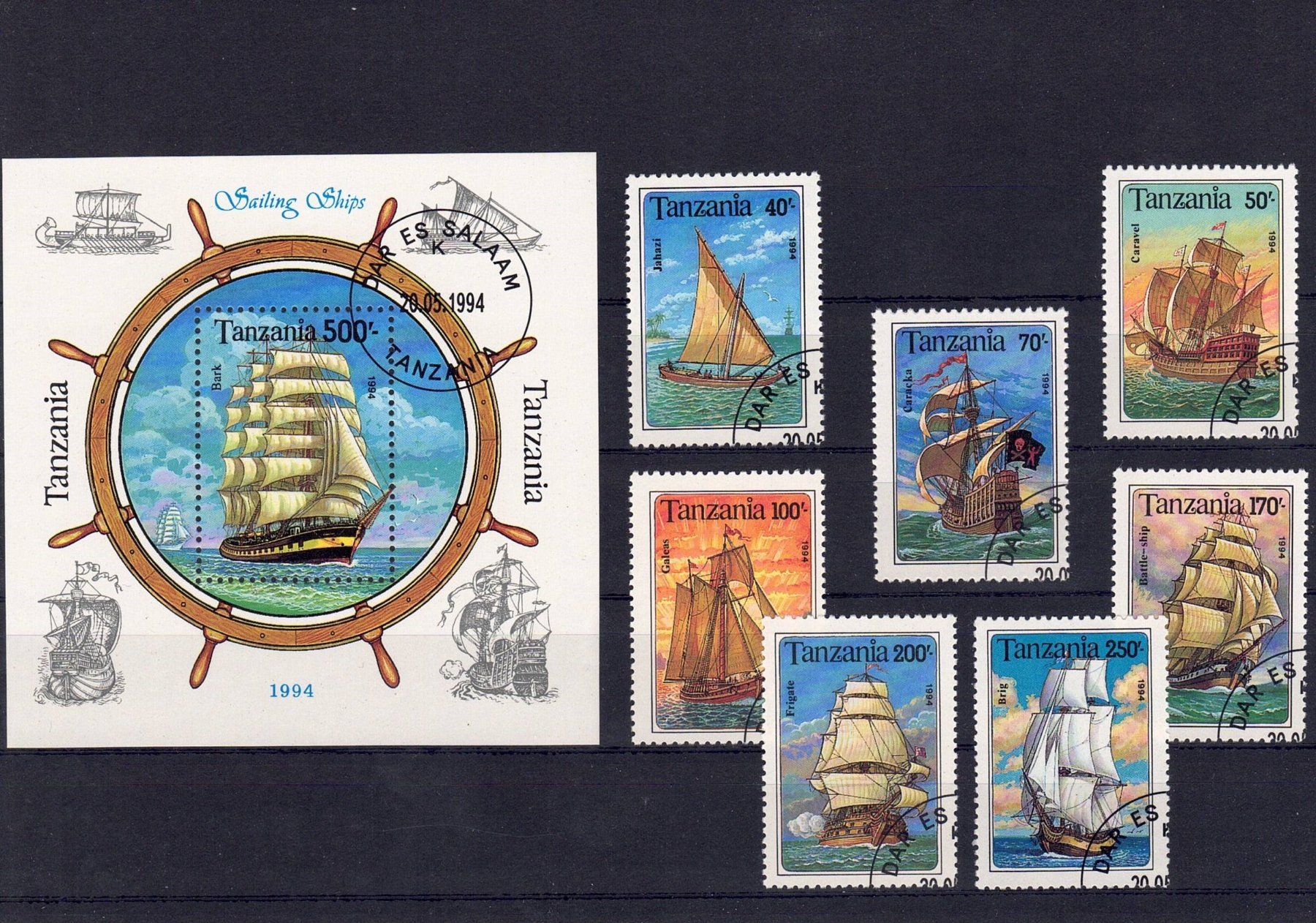 Alle Briefmarken: Schiff Motive Tanzania – Gebraucht aus Kreuzlingen von Koi4