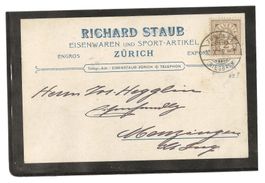 ZÜRICH 14  01.10.06 Firmenkarte nach Menzingen [CH97]