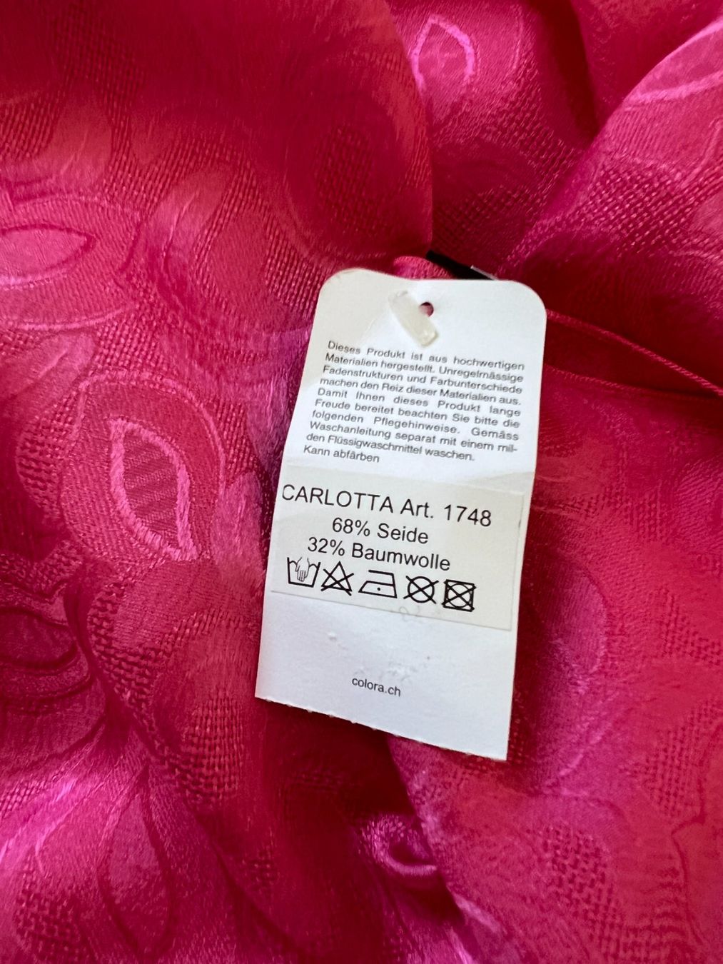 Colora Foulard & Sciarpe: Colora Schal, 68% Seide, Pink, NEU – Nuovo e nell'imballaggio originale da Worb venduto da farben20zauber 1