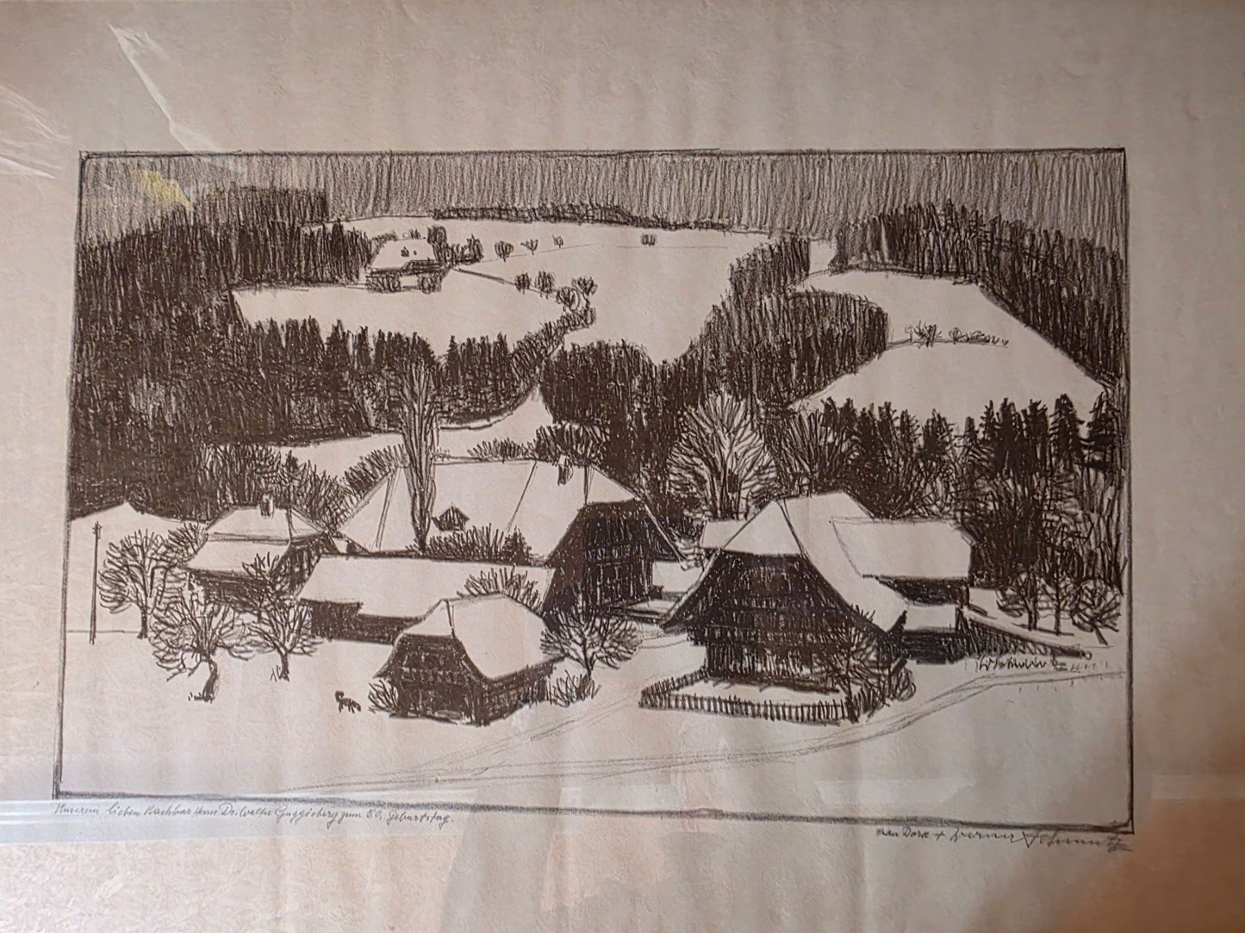 Dipinti: Kohle oder Tusch Zeichnung - Werner Schmutz - 1973 – Usato da Walterswil BE venduto da Lonitti 5