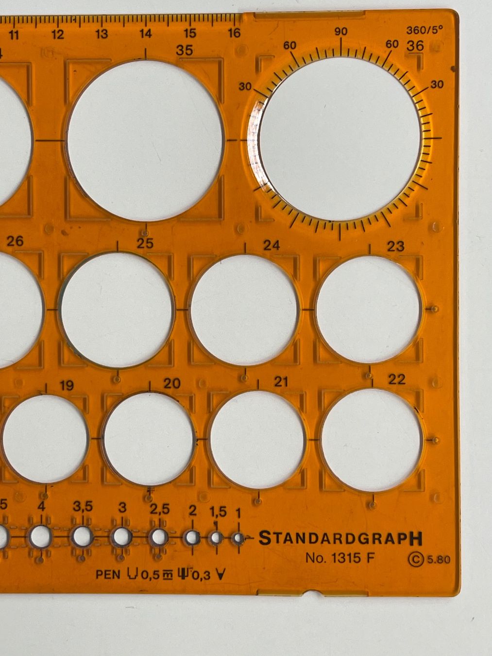 Sciablone: Kreisschablone Standardgraph 1 - 36 mm – Usato da Matzingen venduto da carola71 1