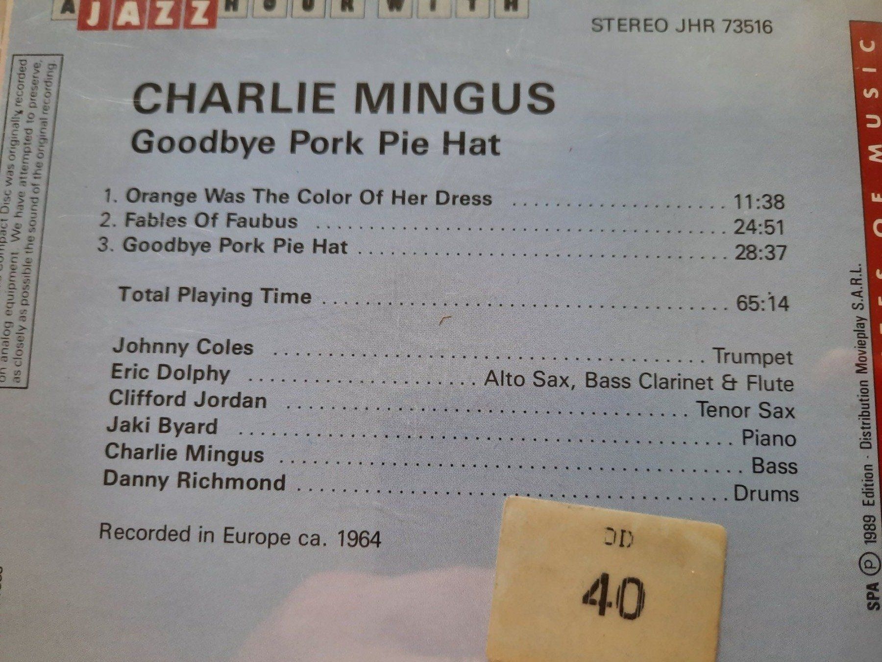 CDs: Cd Charlie Mingus - Goodbye Pork Pie Hat  – Gebraucht aus Pully von bro_n52j 2