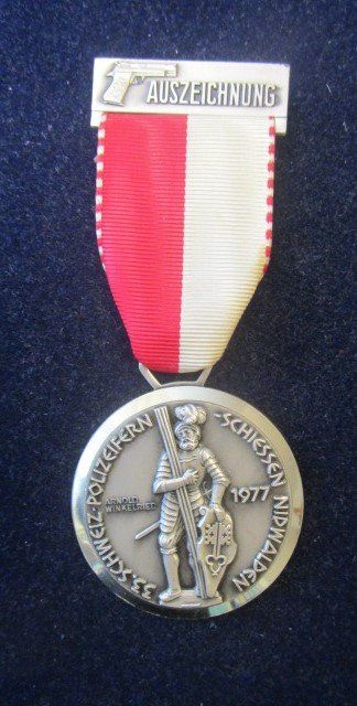 Medaglie: 33. Schweizerisches Polizeifernschiessen Nidwalden 1977 – Usato da Luzern venduto da Horoskop1