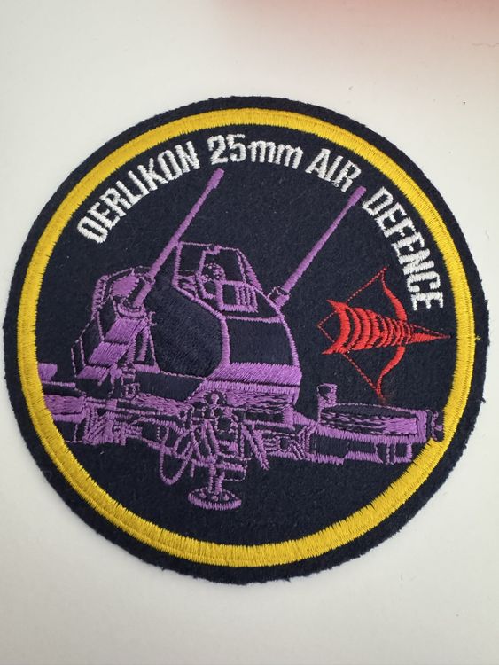 Original Oerlikon 25mm Air Defence Stoffabzeichen, Rar! (Neu (gemäss ...