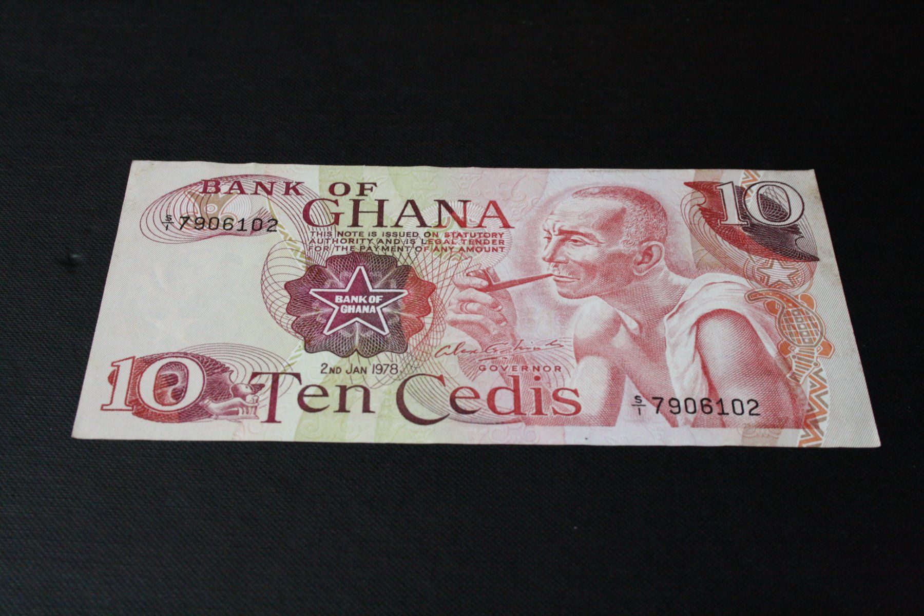 Banconote: Ghana UNC 10 Cedis 1978 – Nuovo (secondo la descrizione) da Cormondrèche venduto da Hermes.monnaies