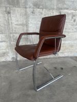 4 Fauteuils SITAG Cuir Cognac – Design Suisse Luxe