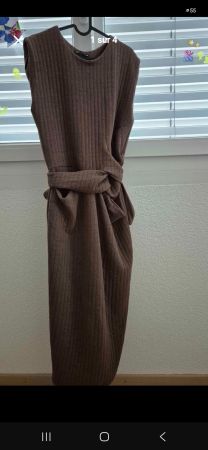 Zara robe neuve brun molleton coton M origi ale