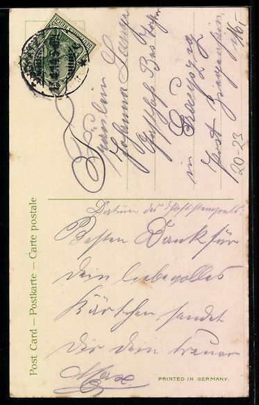 Cartoline postali: AK Osterhase spielt die Querflöte, 1914 – Usato da Berlin venduto da bartko-reher 1