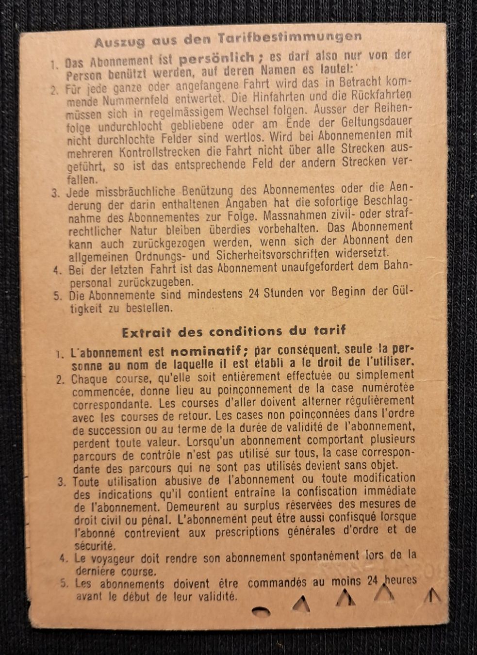 Billets: SCHULER - LEHRLINGSABONNEMENT SBB - CFF - 1949 – D'occasion à Ponto Valentino par giorgia06 1