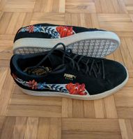 Puma Suede Blumen Stickerei Sneaker Schwarz Grösse 38.5