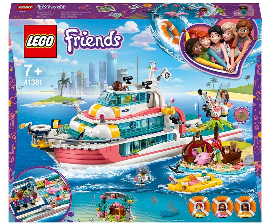 Vollständig Lego Friends Rescue Mission Boat - Set Nr. 41381 (Gebraucht ...