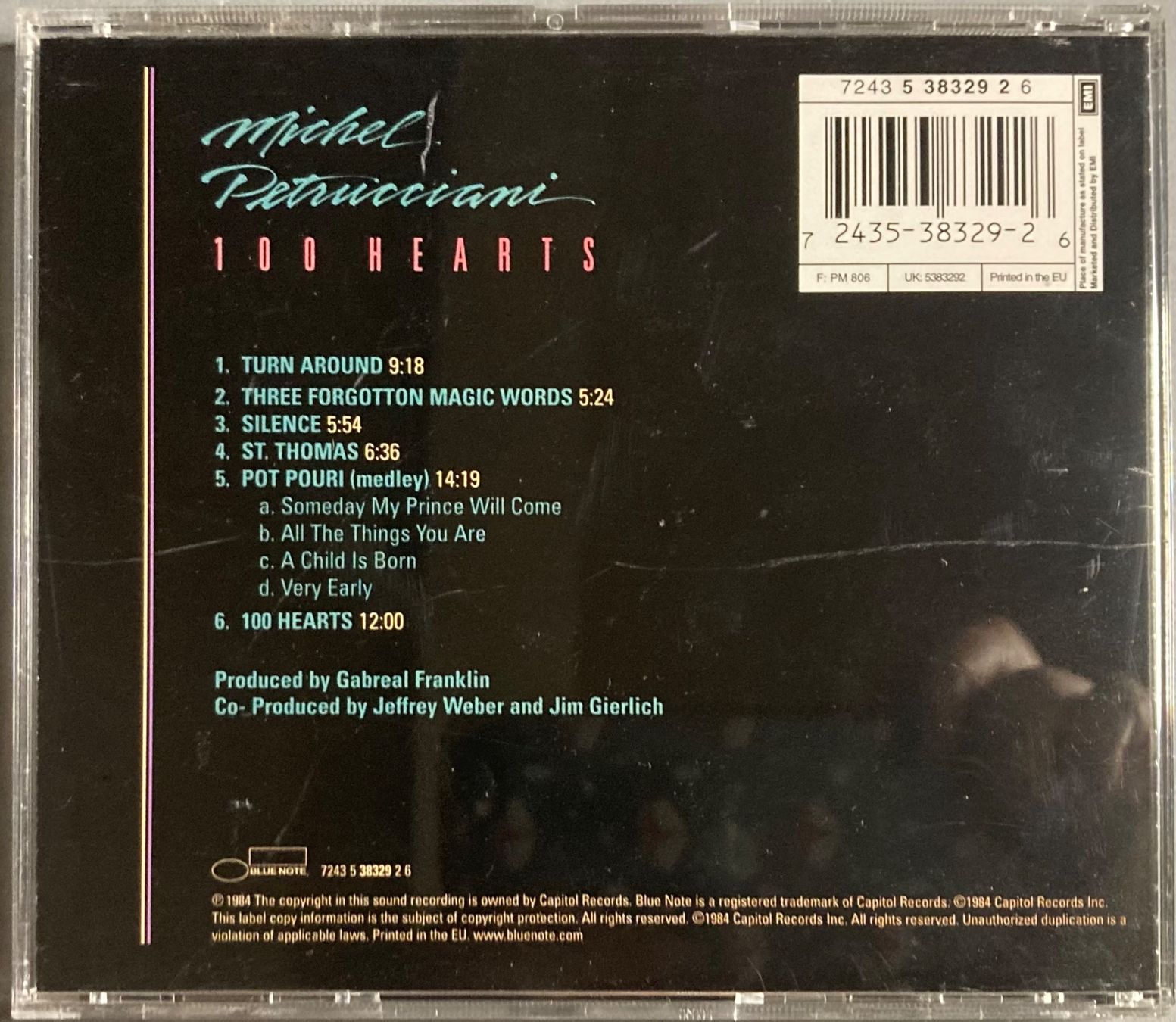 CDs: MICHEL PETRUCCIANI - 100 HEARTS – Gebraucht aus Poliez-Pittet von Newtown-Records 1