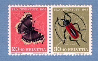 Alle Briefmarken: 1953 P.Juventute Doppelmarken Postfrisch – Neu und originalverpackt aus Bützberg von Die.6.a 1