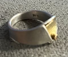 925 Sterling Silber Ring mit Stein – Designerstück ca. 6g