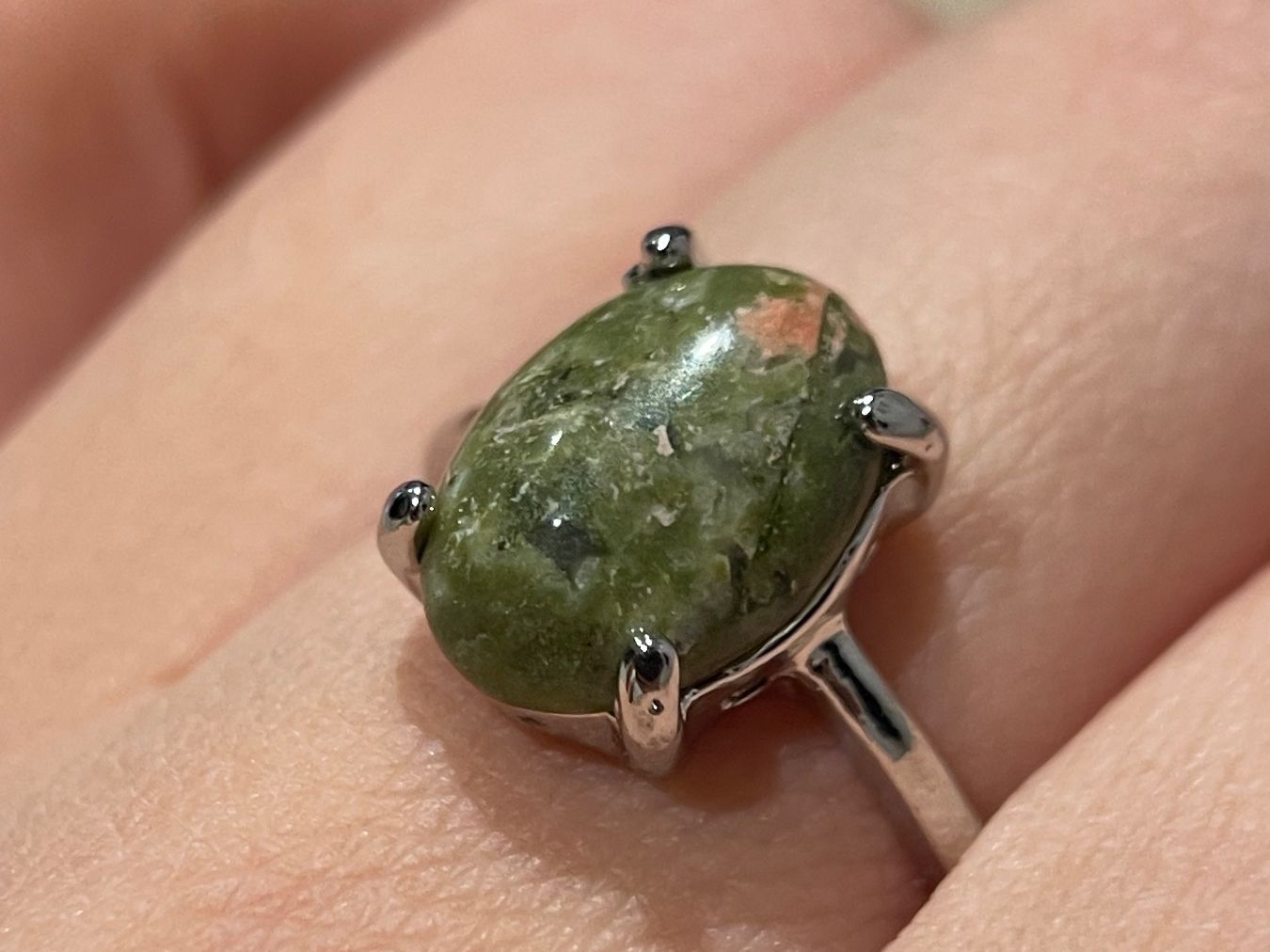 Bagues: 100 % echter Unakit-Ring – Edelsteinring – Neuf avec emballage d'origine à Schiers par sisikristall 1