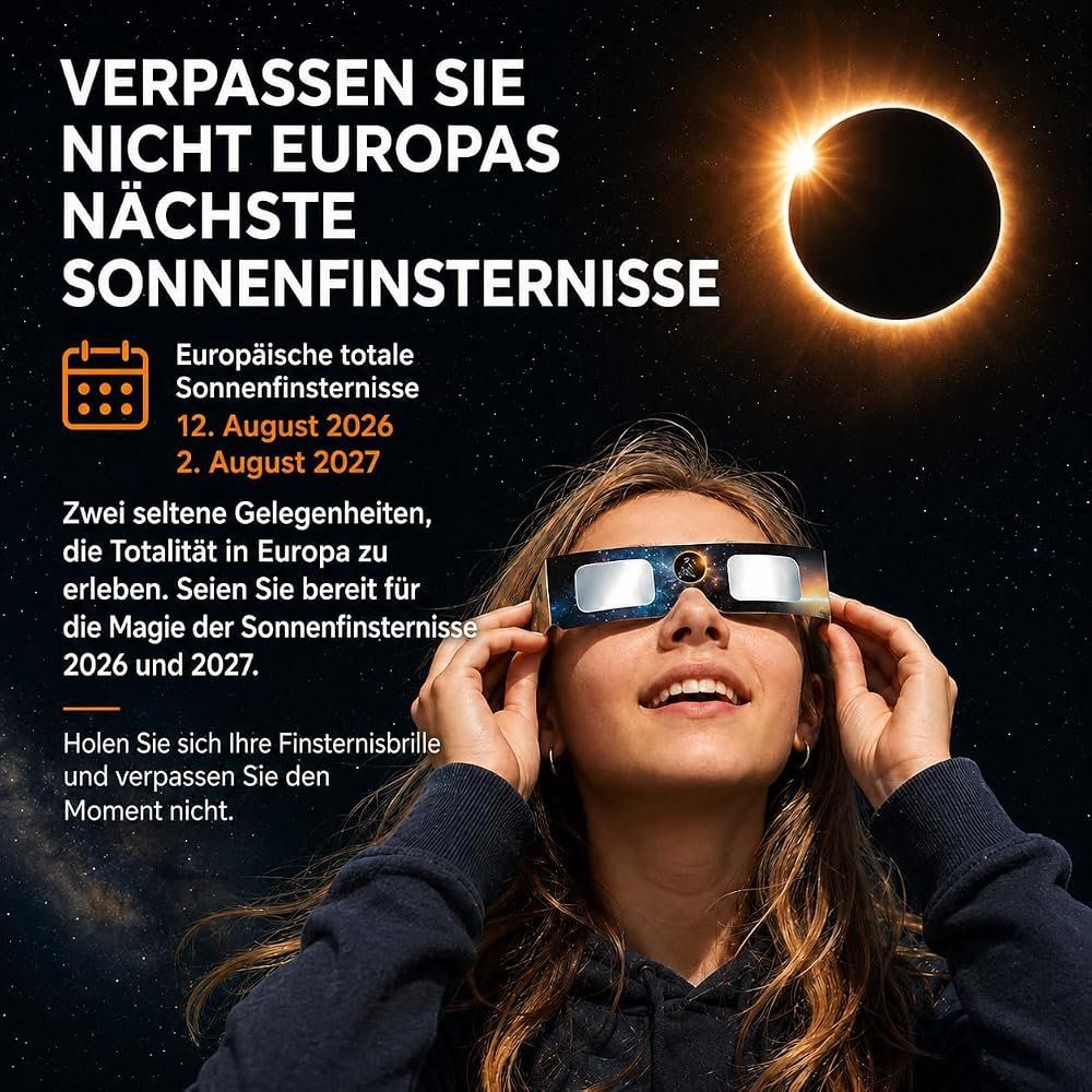 Occhiali & Lenti: Keyaluo Eclipse Sonnenfinsternis Brille - Neu – Nuovo e nell'imballaggio originale da Mülligen venduto da DonRidone 1