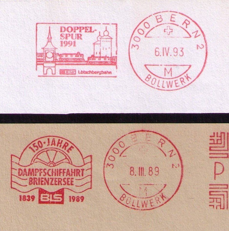 Tutti i francobolli: Freistempel 2236+4302 der BLS__BERN-LÖTSCHBERT-SIMPLONBAHN ! – Usato da Marthalen venduto da Ch_quality 2