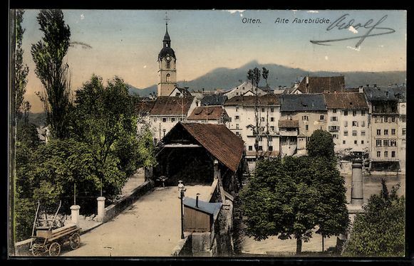 Ansichtskarten: AK Olten, Alte Aarebrücke – Gebraucht aus Berlin von bartko-reher