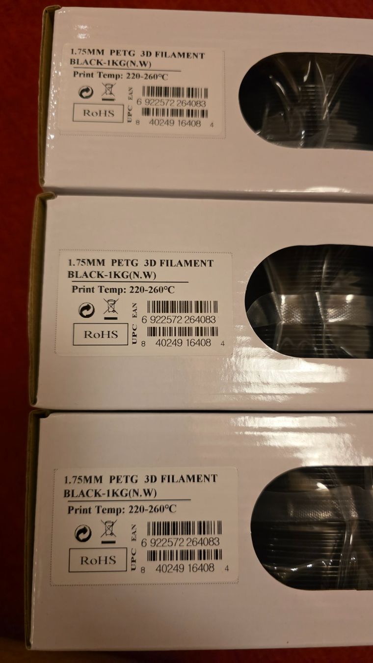 Stampanti 3D: eSUN  Filament  ePETG  'Black' mit Spule – Nuovo e nell'imballaggio originale da Hagenbuch ZH venduto da cougar1 1