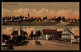 sign. Hans Pernat: Fristingen, Gasthaus 