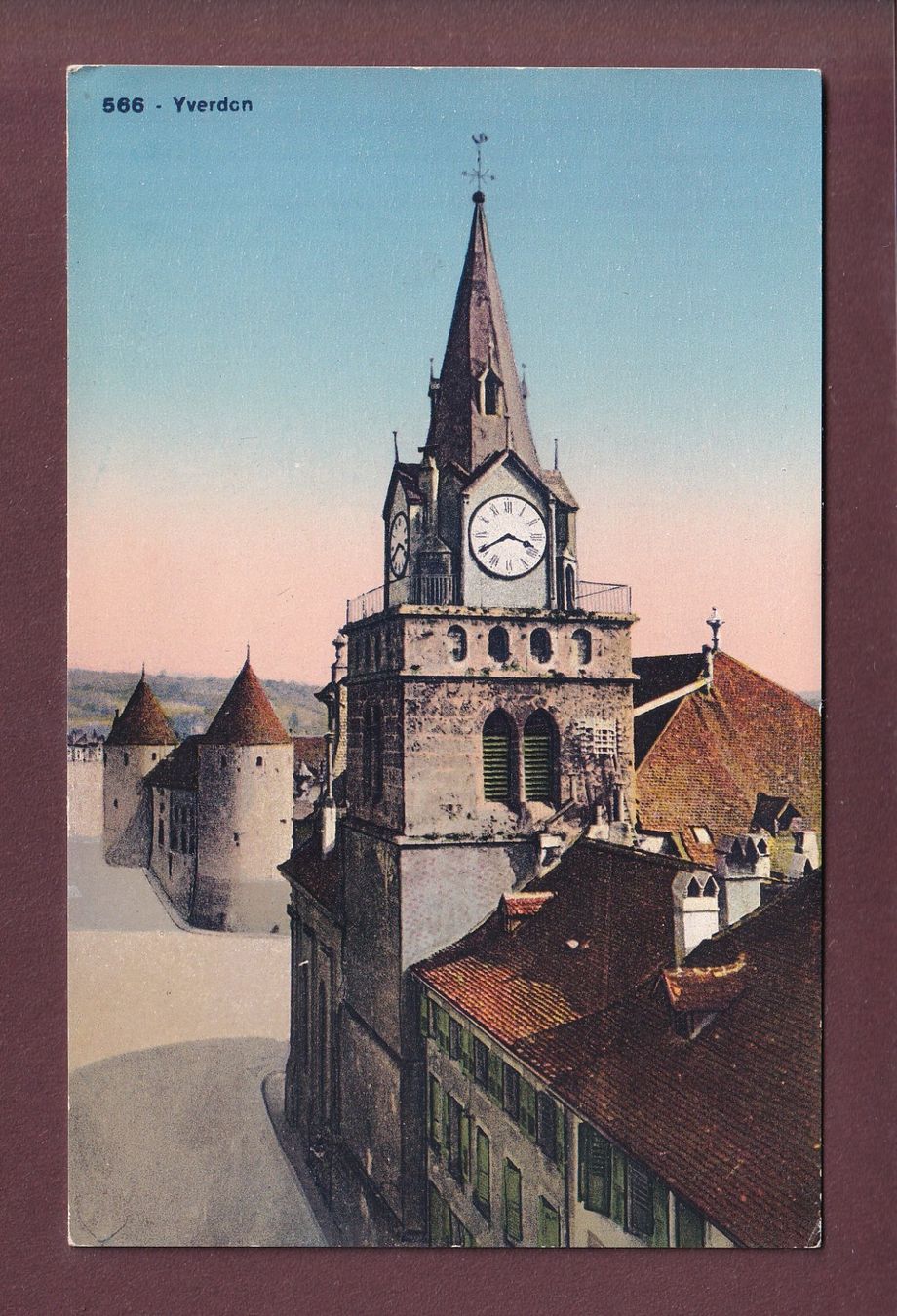 Cartes postales: YVERDON - Clocher du Temple – D'occasion à Pully par nicecards
