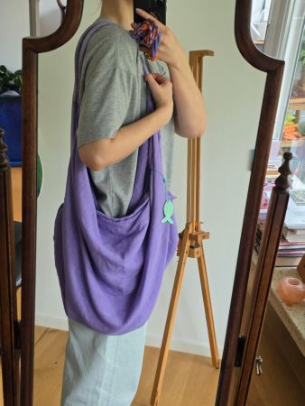 leichte Sommertasche – Pastellviolett – Made in Italy