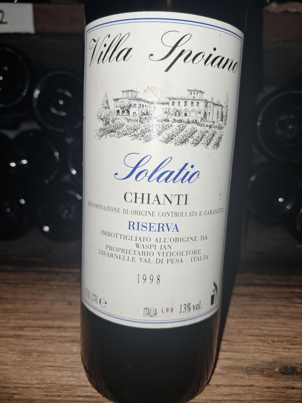 Vino: Villa Spoiano Solatio Chianti Riserva 1998 – Nuovo e nell'imballaggio originale da Le locle venduto da juliensaran