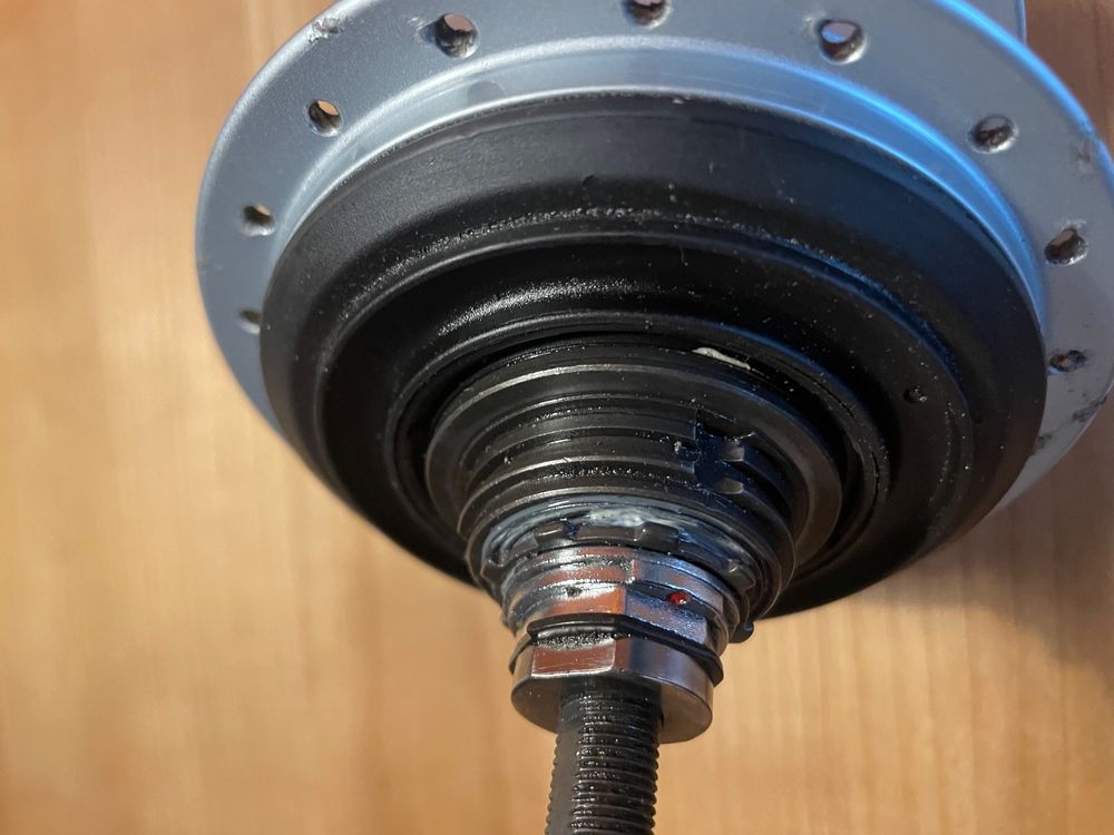 Rondella Di Bloccaggio Per Mozzo Shimano Nexus Inter-8 | SG-8R36 | Destra, Blu, Per Forcellini Verticali