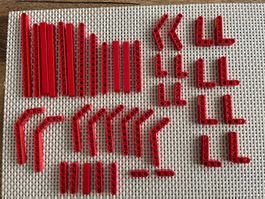 Lego Technic 9396 rote runde Lochbalken