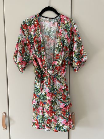 Flower print mini dress 